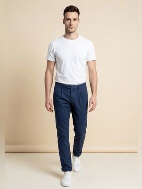 Men's Navy Casual Chino Pants